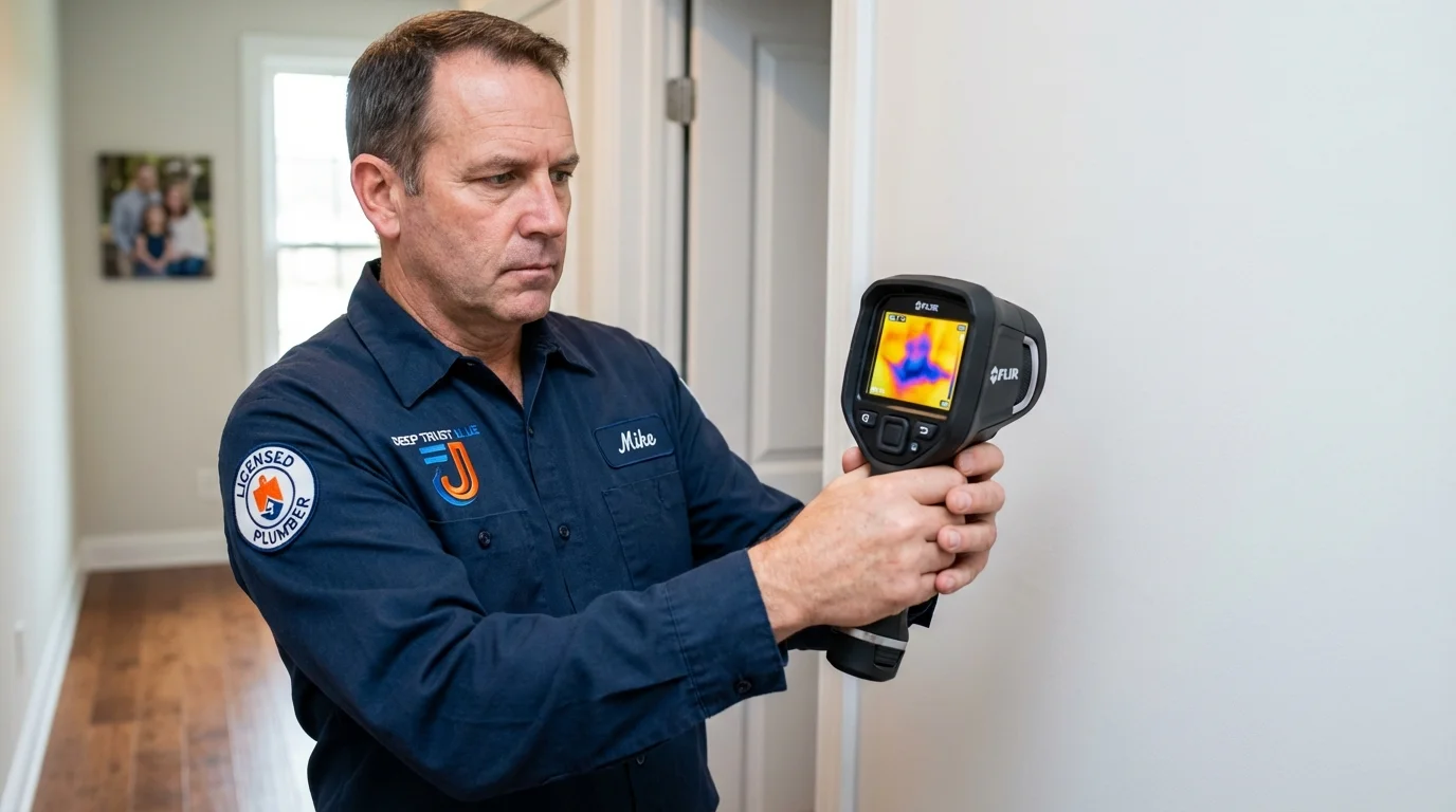 Thermal imaging leak detection by Johns Plumbing LLC in Calumet